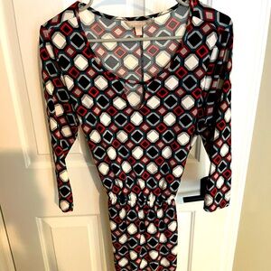 Banana Republic jersey knit dress with keyhole cutout and waist tie